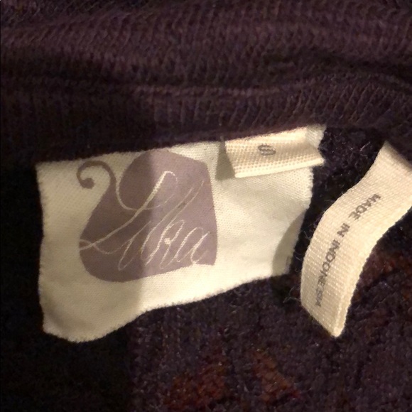 Anthropologie lilka lace maroon shirt - small - Picture 3 of 4